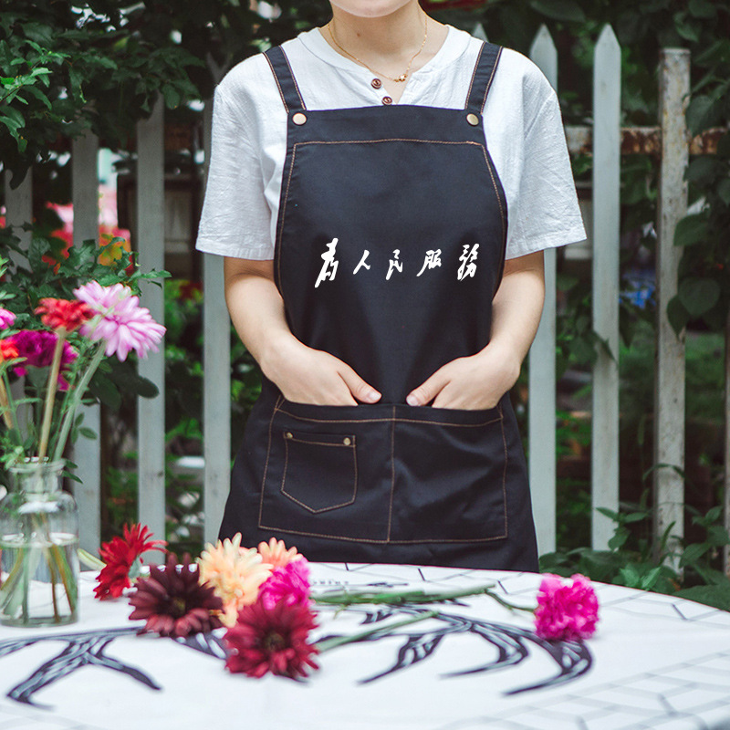 Pintura delantal arte olla caliente restaurante frito pollo tienda camarero hamburguesa tienda guardapolvos peluquería ropa protectora puede ser logotipo personalizado