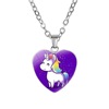 Children's cartoon accessory, pendant, necklace heart shaped, suitable for import, Birthday gift