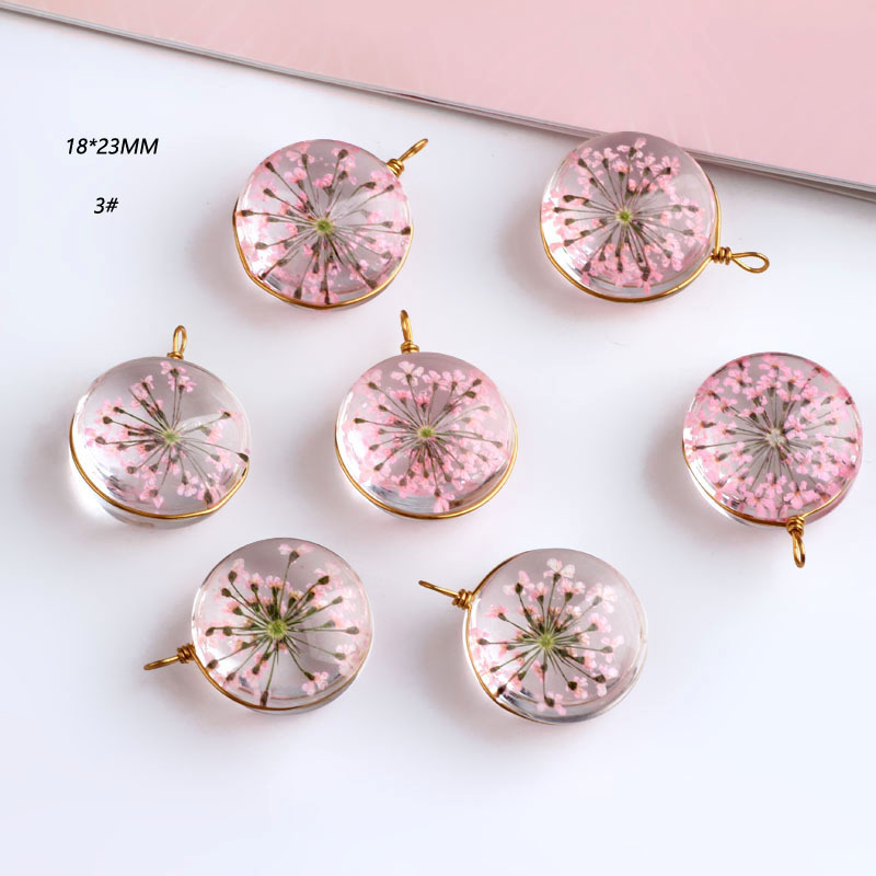 5g Weight Pendant, Earring Findings Jewelry Making Type pendant, Drop Earrings, Earrings Classification 5 PCS/Package Quantity Glass, glass Material Flower, Transparent Pattern Spring&Summer Season Plating Design Cute, Classic Style Style 5 PCS/Package Glass Glass Flower Transparent Pendant Earring Findings Pendant Drop Earrings Earrings 7
