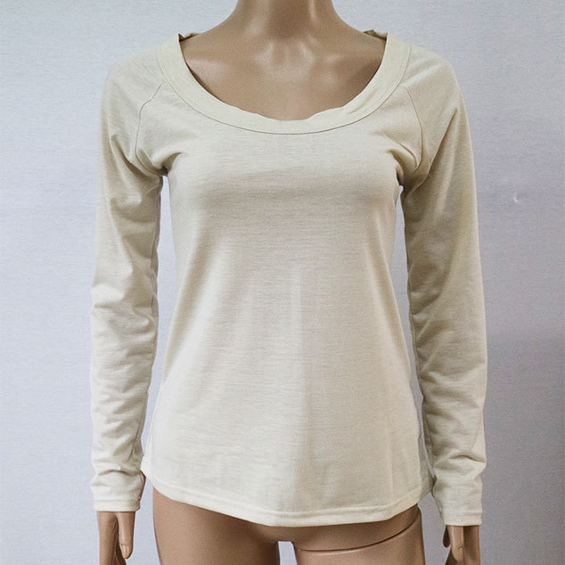 Loose Fit Long Sleeve T Shirt Solid Color Sexy Hollow Back Design Spring Summer Casual Wear Wholesale Available