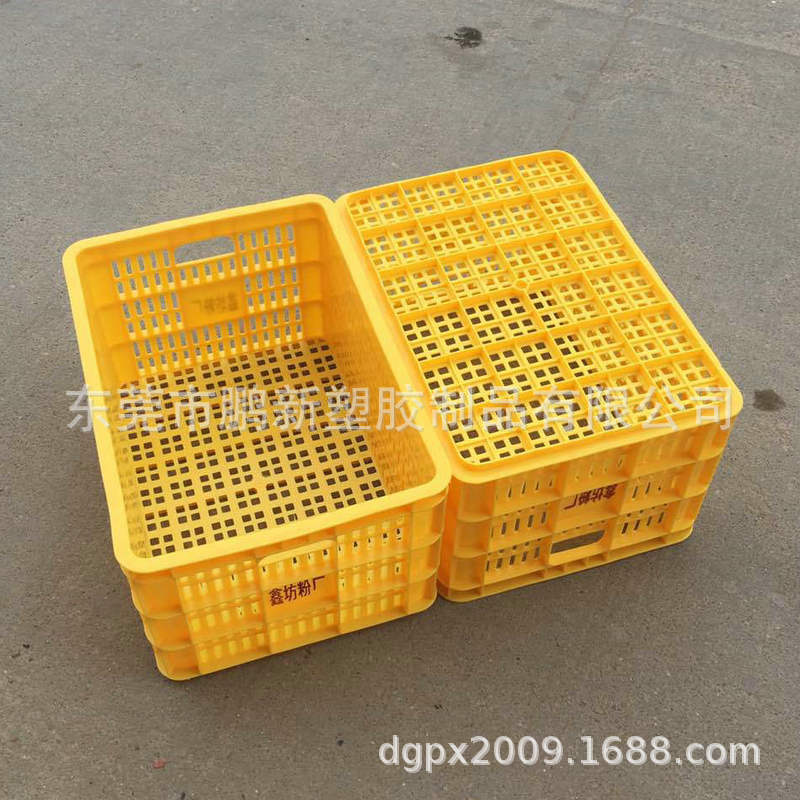 供应广西湖南江西加厚水果筐周转箩615*420*315镂空塑料周转筐