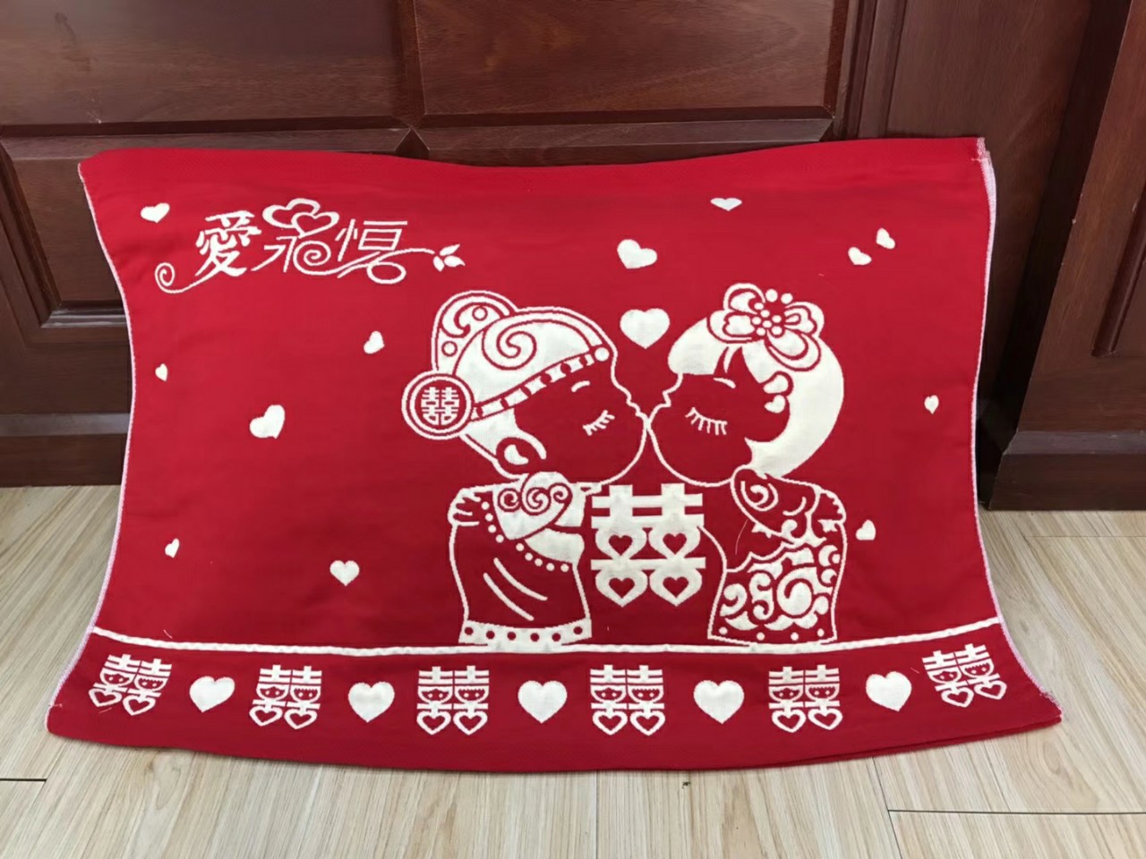 Manufactor wholesale pure cotton three layers bright red Pillowcase Market supermarket General merchandise Commodity wholesale