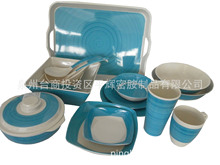 塑料美耐皿密胺树脂碗盘杯仿瓷餐具套装 出口美国过食品级检测