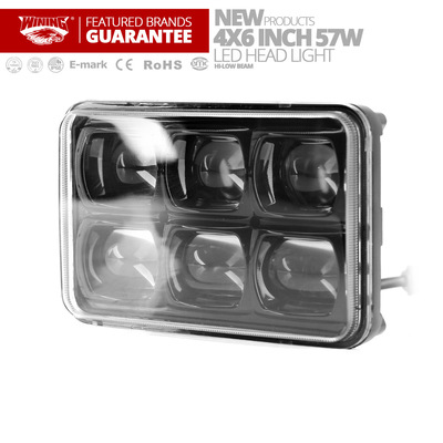新款57W五寸方LED工作燈汽車前大燈【4x6 INCH LED headlight】