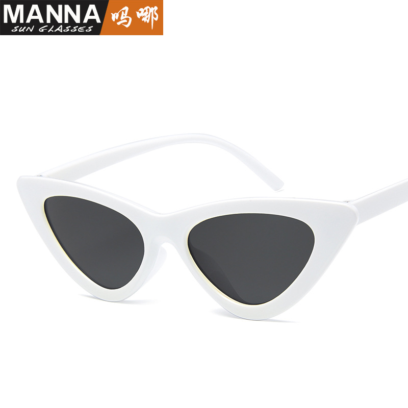 New triangle sunglasses in Europe and America women's fashion net red same type of cat's Eye Sunglasses transparent ocean glasses