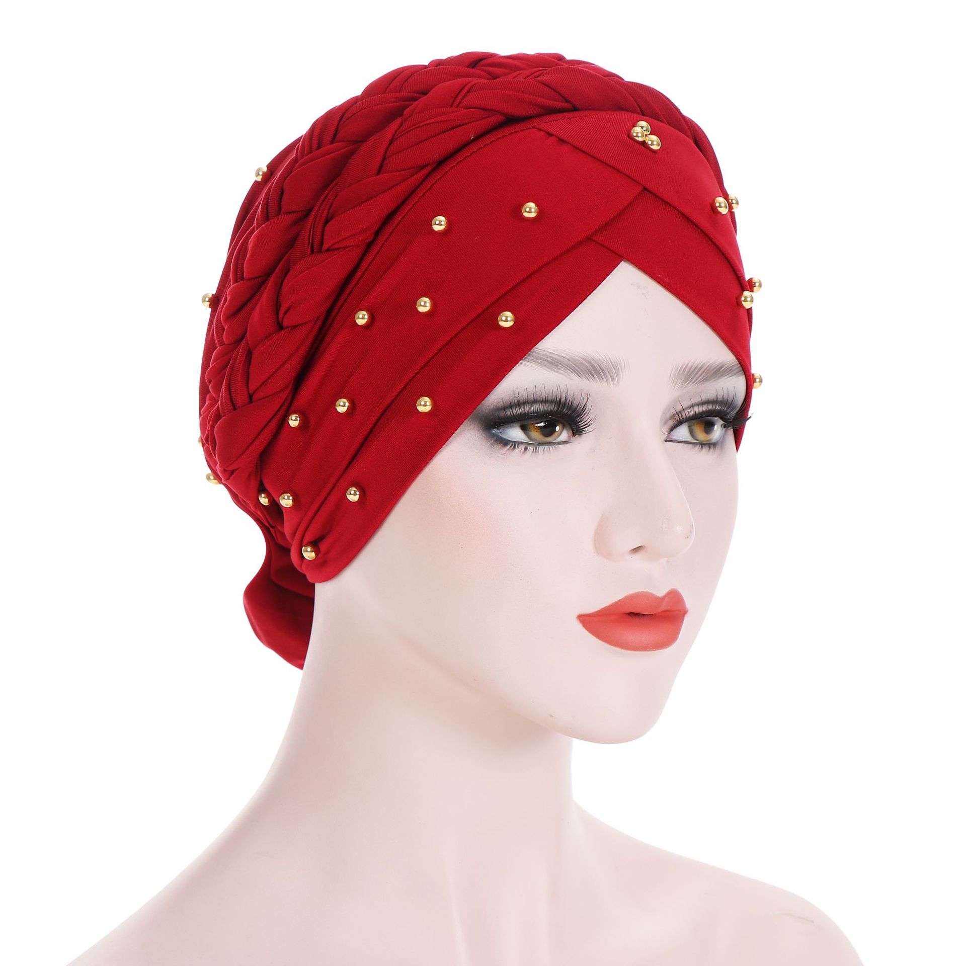 2022年新款女士时尚包头帽法式复古头巾欧美跨境花朵套头帽-阿里巴巴