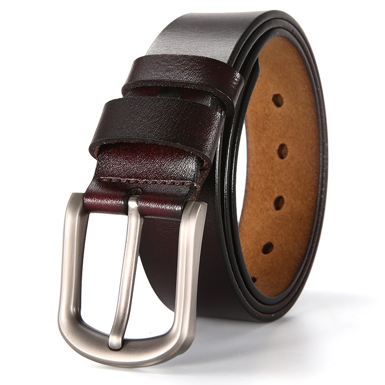 Belt Men's Genuine Leather Pin Buckle An...