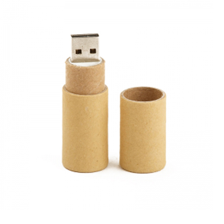 牛皮纸筒外壳U盘供应圆柱形椭圆形长方形纸USB可回收利用