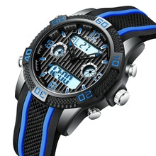 SENORS新品二类电商热款双显手表男141 男士运动防水手表赛车手表