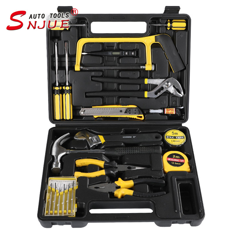 带钳子五金工具套装车载应急工具箱家用组盒工具套装22件套8022