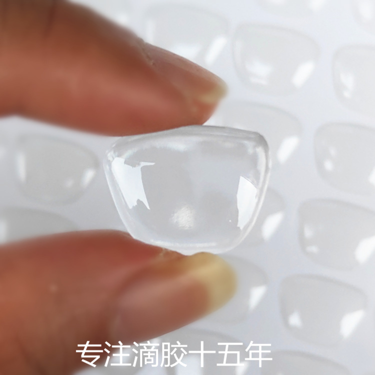 创意镜片异形透明水晶滴胶不干胶定做 防晒滴胶贴纸定制