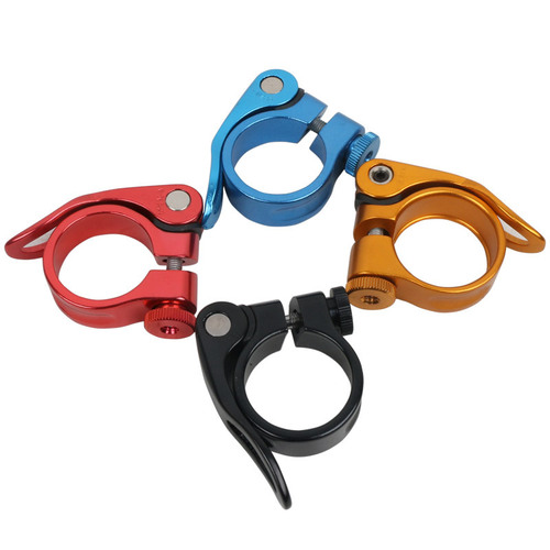 Bicycle quick release seat post clamp 31.8 34.9 quick release seat post clamp aluminum alloy mountain bike beam cross-border