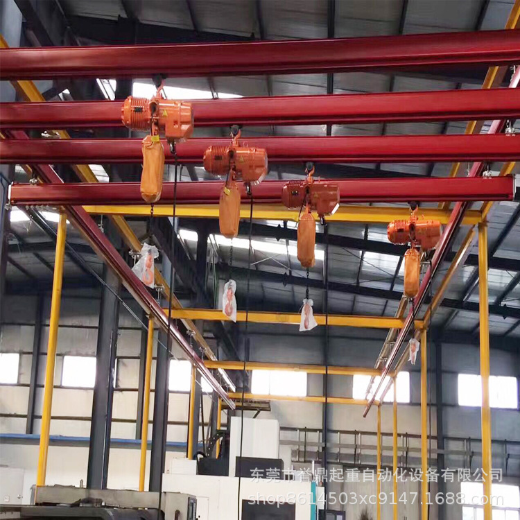 东莞安装KBK悬挂柔性轨道式行车0.5吨轻小型天车电动行吊