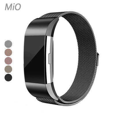 fitbit charge2 Watch strap Milanese Magnetic attraction goods in stock Direct selling Stainless steel Watch strap Magnetic loop
