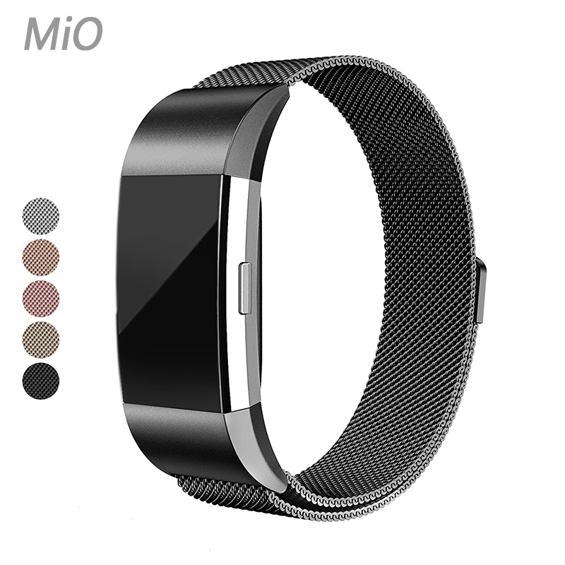 fitbit charge2 Watch strap Milanese Magnetic attraction goods in stock Direct selling Stainless steel Watch strap Magnetic loop