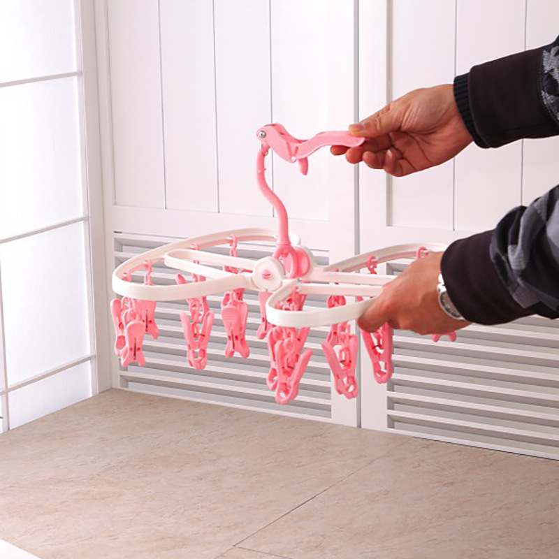 multi-function Plastic fold Clothes hanger baby Underwear Underwear Socks Clothes hanger children Windbreak Drying rack