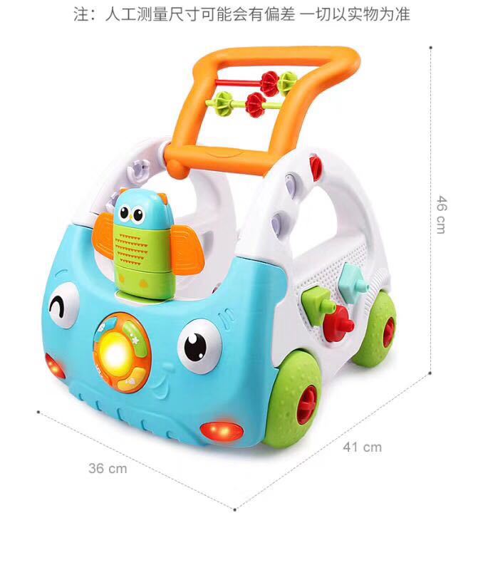 婴儿遥控学步车 丫丫鸭多功能3合一 三档调节 音乐遥控灯光助步车详情图8