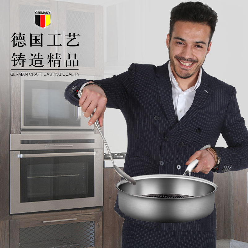 Germany Saucepan Saucepan 304 Stainless steel Coating Poached Egg Omelette steak Dedicated Frying pan