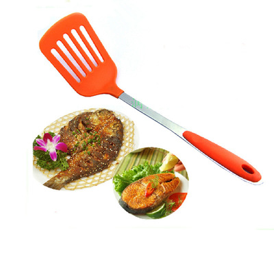 廠家直銷矽膠廚具 矽膠湯勺 不鏽鋼空心柄尼龍勺子 廚房用具湯勺