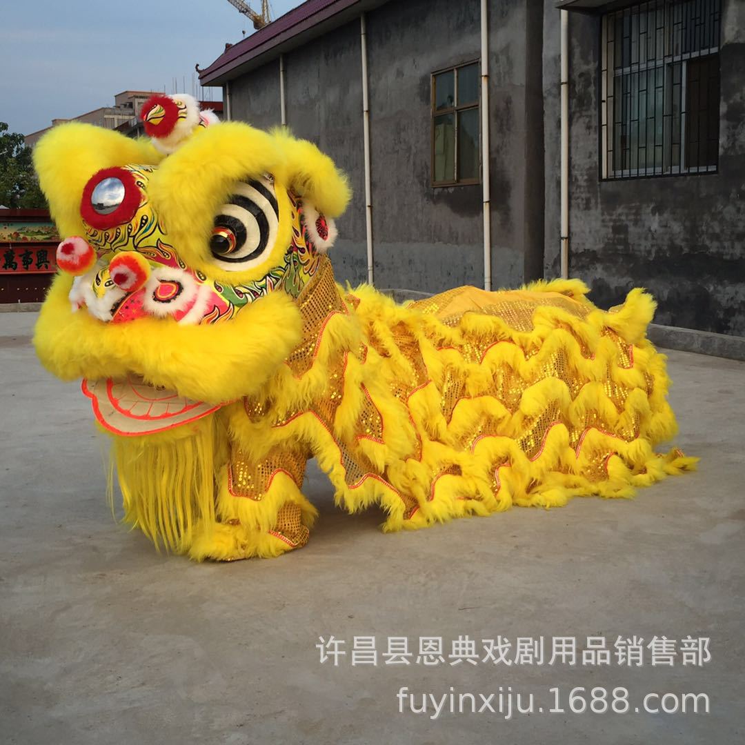 舞狮醒狮佛装狮醒狮舞狮子醒狮南狮澳洲羊毛醒狮佛山标准成人醒狮-阿里巴巴