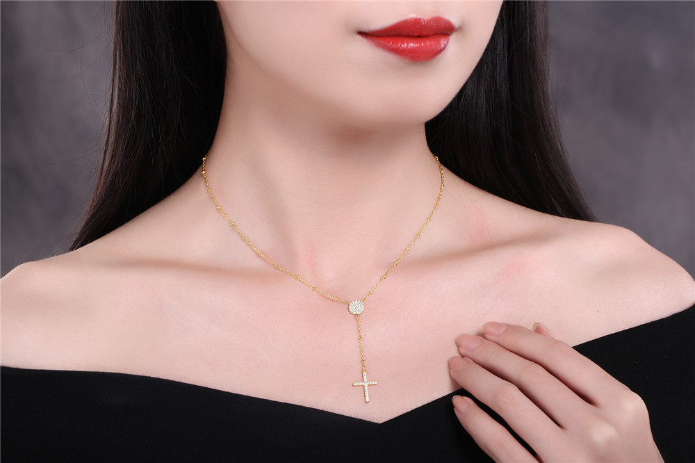 KALETINE 925 Sterling Silver Rosary Necklace - Image 1