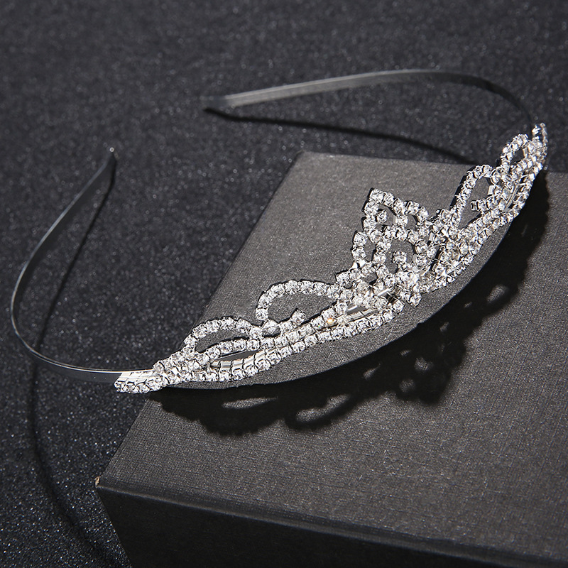 Bridal Jewelry Tiara Hair Accessories Rhinestone Crown Simple Style Bridal Jewelry display picture 6