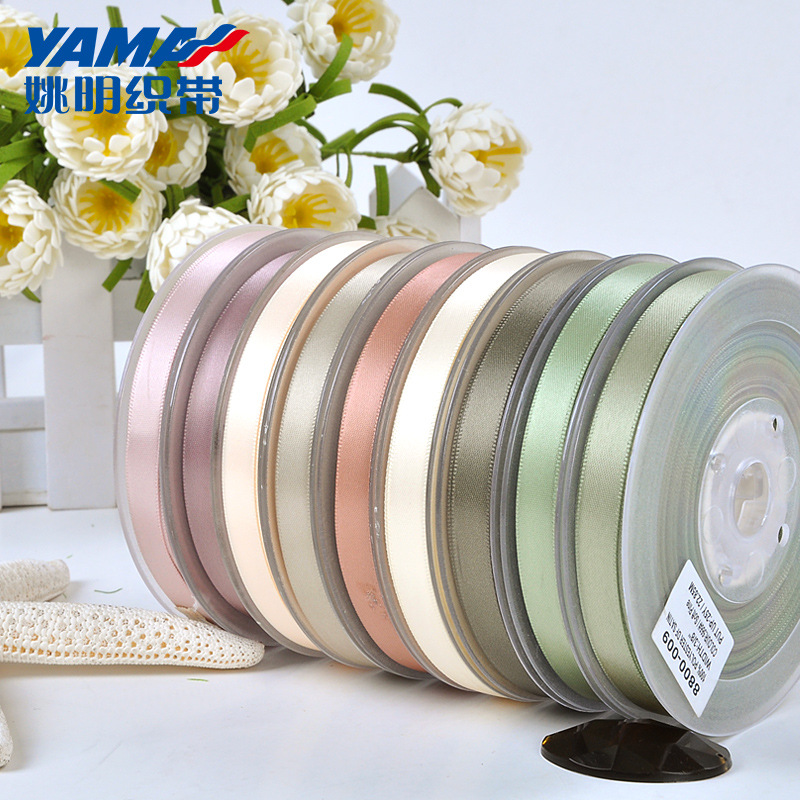 Yao Ming cinta al por mayor de satén de una sola cara cinta de poliéster DIY embalaje accesorios de ropa 100mm810-837
