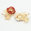 High-end metal fashionable brooch, accessory, dress lapel pin, flowered