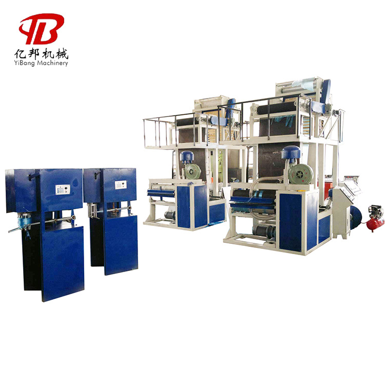 SJL亿邦机械供应PP风冷双层牧草打草绳机撕裂膜捆草绳设备