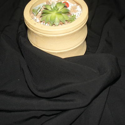 45S粘膠 人棉府綢平布 染色中老年夏款女褲料 活性染色黑色現貨