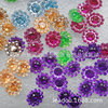 14mm spocked diamond flat -bottomed compression rhinestone acrylic flat flower shape flower -shaped drill yellow round diamond