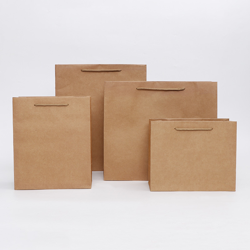major customized Kraft paper portable Packaging bag Specifications environmental protection Shopping Offset printing Gift Bags wholesale