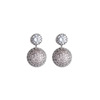 Zirconium, nail decoration, fashionable earrings, silver needle, micro incrustation, simple and elegant design, light luxury style, Korean style, silver 925 sample