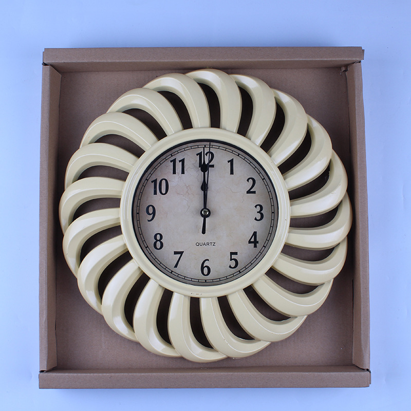 American wall clock retro hollow quartz...