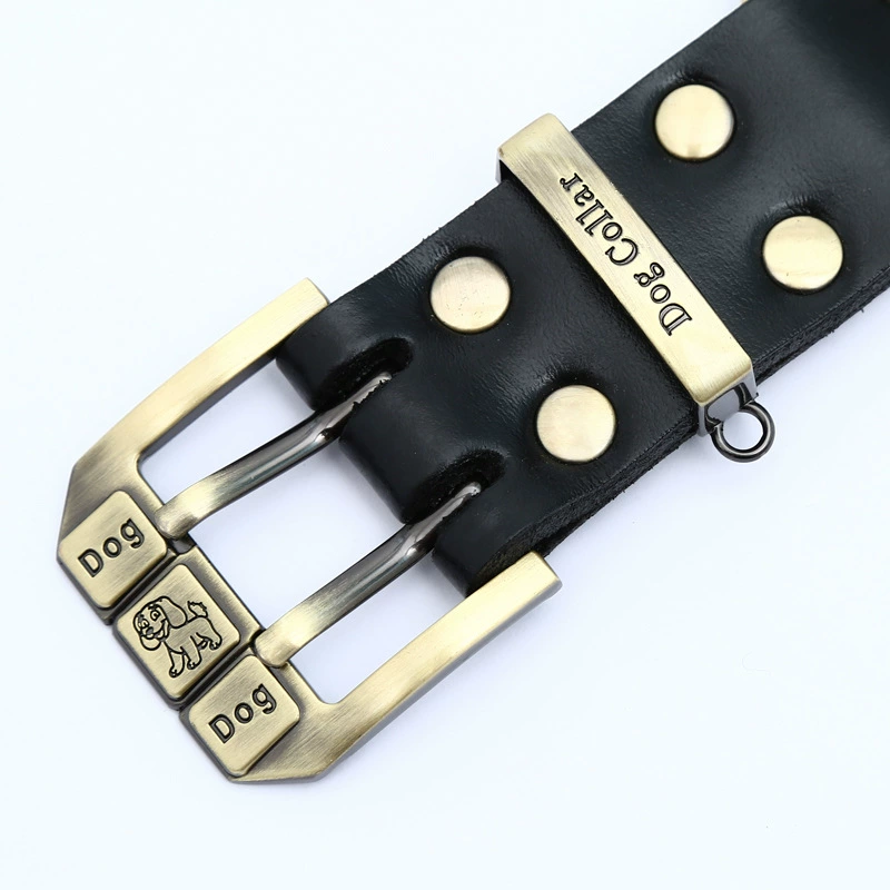 Ошейник из воловьей кожи Шейный ошейник Большая, средняя и маленькая собака Золотистый ретривер Лабрадор Хаски Немецкая овчарка Плюшевый ошейник