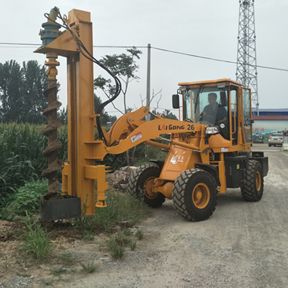 铲车式电线杆打桩机 装载式电线杆打桩机 电线杆钻孔机厂家销售