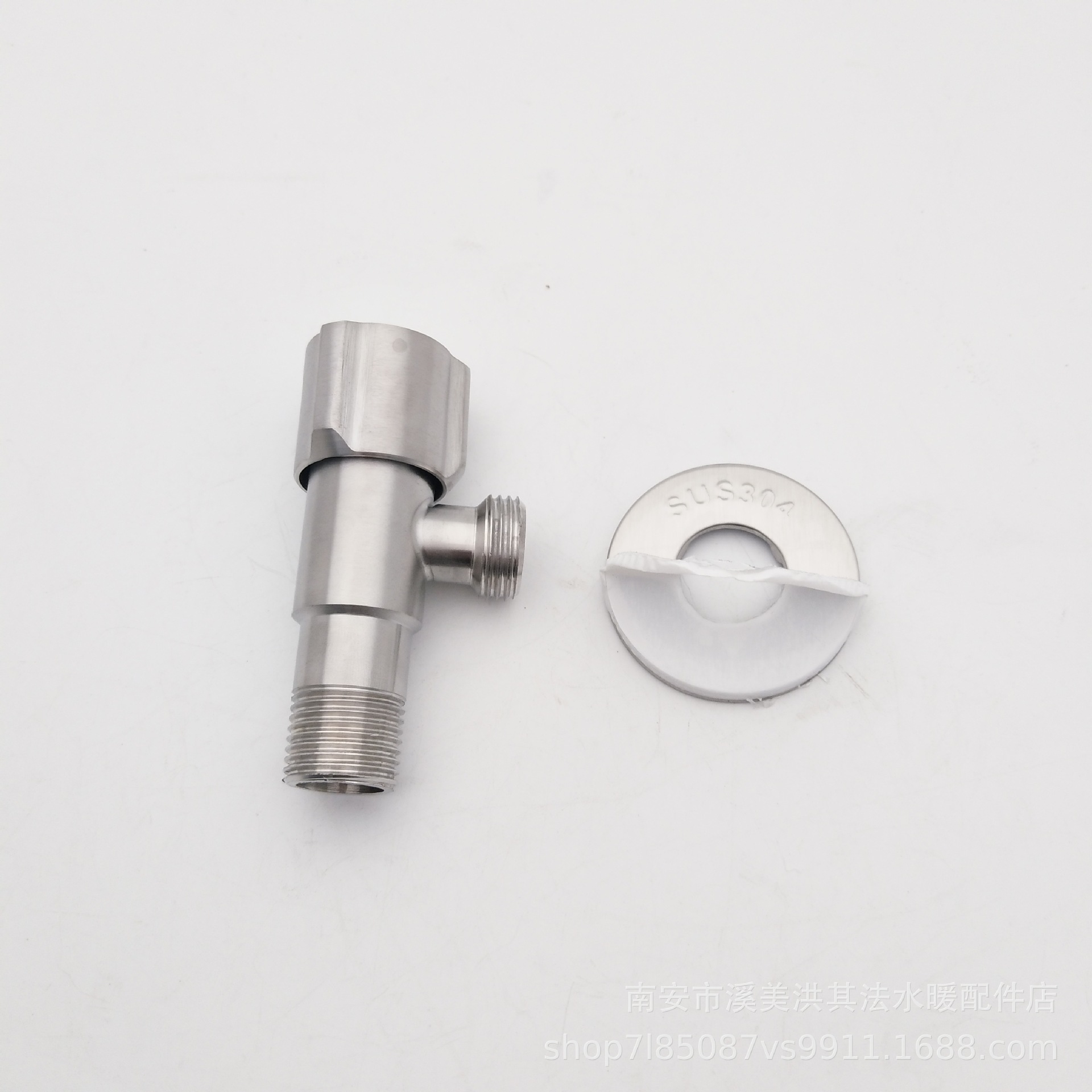 不锈钢角阀快开三条轮不锈钢厨房卫生间冷热水止水阀4分水龙头|ms