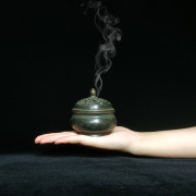 仿古做旧铜香炉熏香炉 仿古青铜带盖铜熏香炉 纯铜招财供奉熏香炉