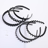 Universal black wavy headband, plastic bangs, hairpins, accessory, Japanese and Korean, South Korea, wholesale