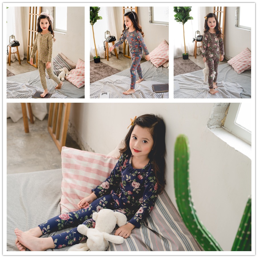 女童内衣套装2019春秋儿童秋衣秋裤毛衫女宝宝睡衣家居服韩版保暖