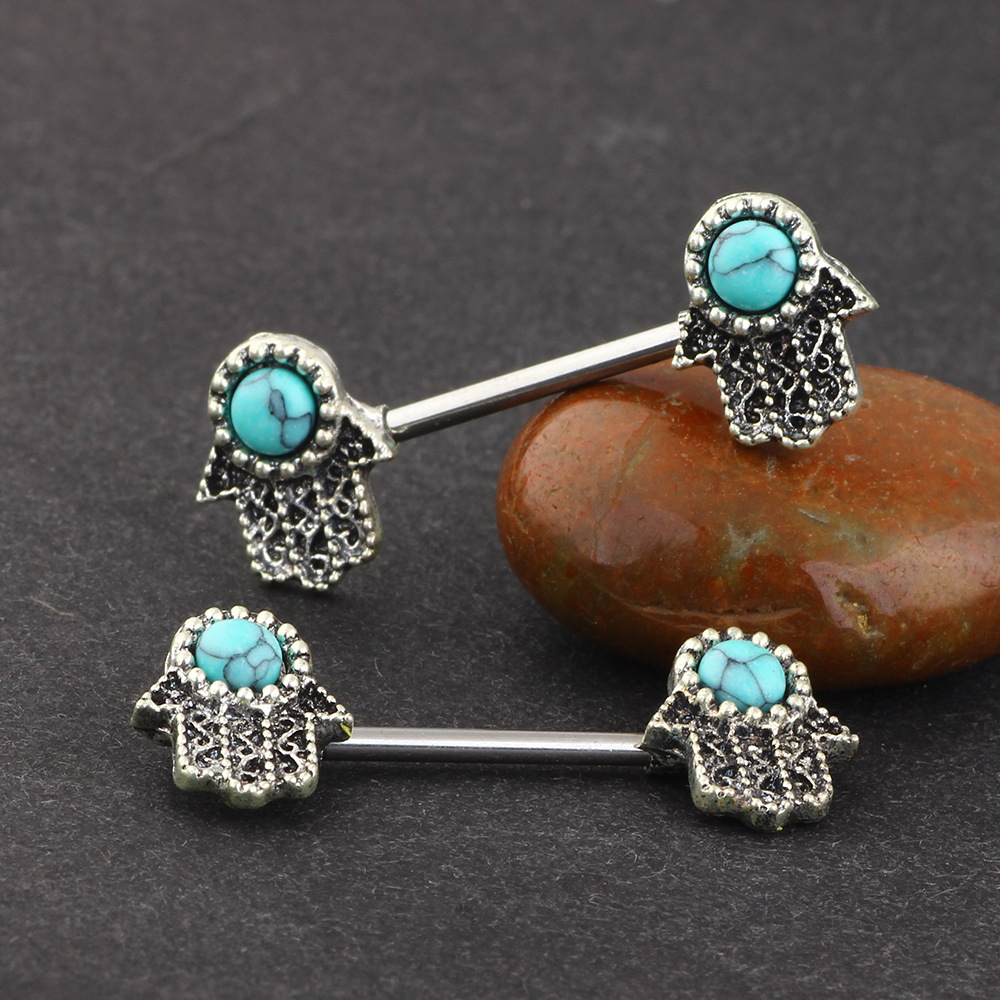 Pointed titanium steel lip stud product view