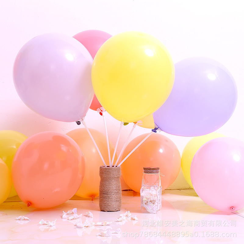 厂家直销糖果色创意生日派对布置拱门气球马卡龙气球结婚礼用品|ru