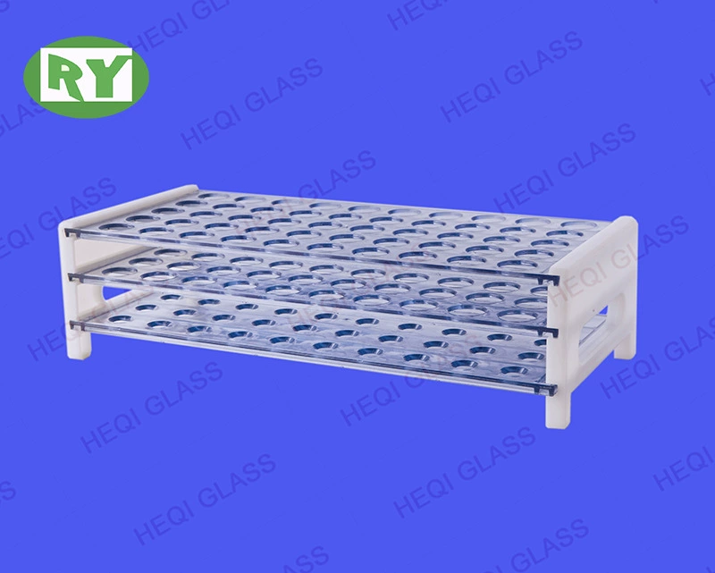 Шанхайский производитель силы Heqi, пластиковая стойка для пробирок, трехслойная съемная стойка для пробирок, стеклянный инструмент