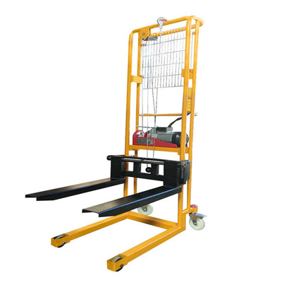 miniature Electric forklift 220V Plug in Electric Lifting Loading and unloading trucks small-scale household Goods carry Stacker