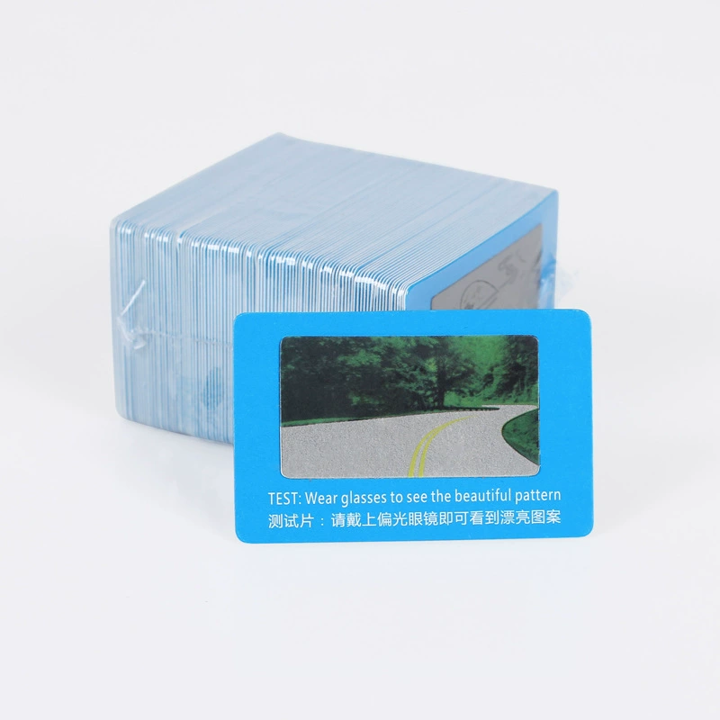 Завод в наличии поставляет поляризованные тестовые карты очки аксессуары зеленый автомобильный узор английская поляризованная тестовая деталь