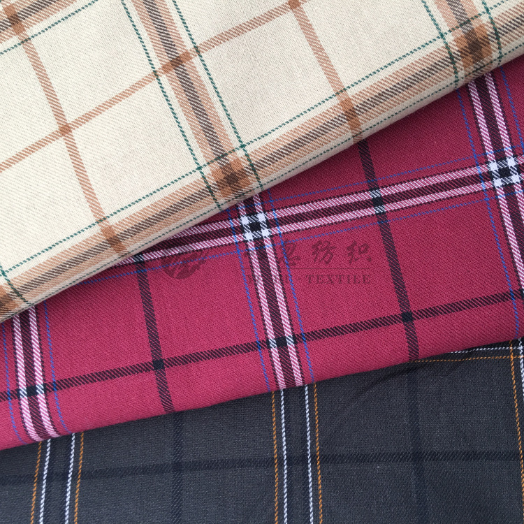 32s全棉色织面料 经典格子 时装男女童衬衫 现货供应 外贸款