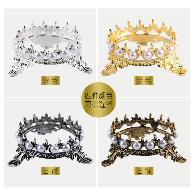Nagelstifte-Halter Aus Edelstahl – Kronenförmig Mit Strass, Für Nagelbürsten & Beauty-Tools
