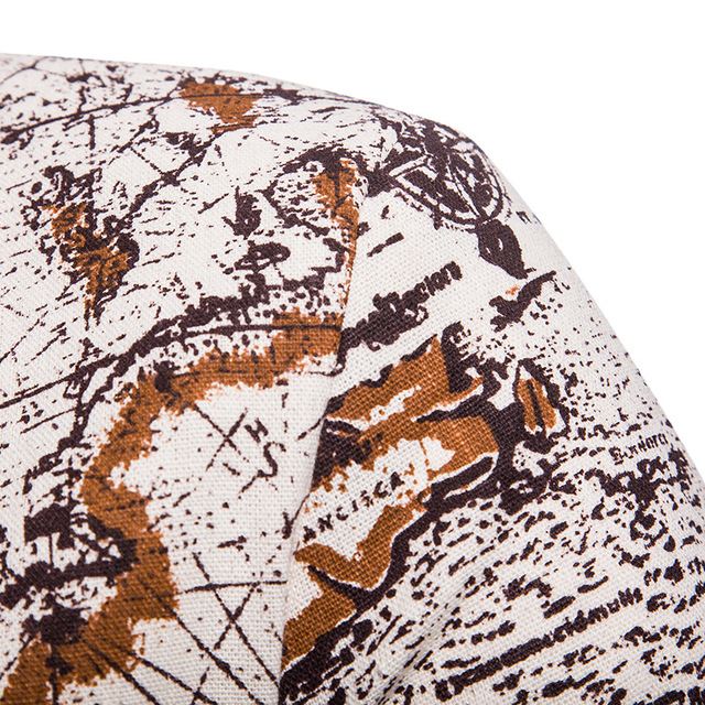 Dual-color Navigation Chart Style for Men’s Wear A button-down 