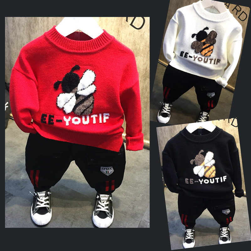 童装2018春装新款男童打底衫圆领毛衣儿童男孩子针织衫厂家直销