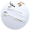 Spoon stainless steel for adults, coffee mixing stick home use, tableware, increased thickness